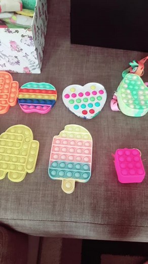 Colorful Pop-It Toys Showcase with Popping Sounds