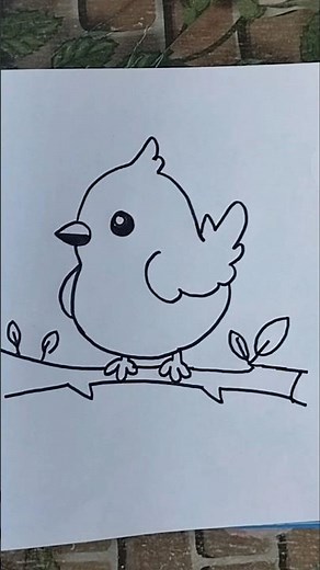 How to Draw a Bird Easy 🐦 #shorts #drawing #trending #ytshorts #youtubeshorts #art #viral #bird #yt