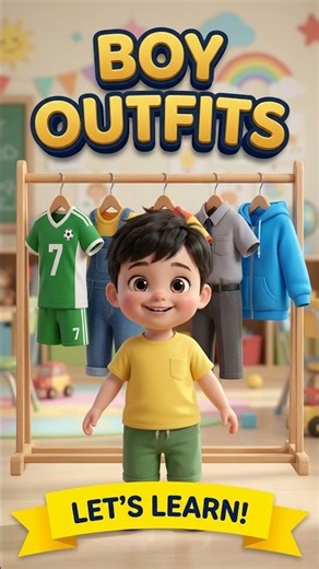 Different Types of Boy Outfits for Kids👕🎩| Learn Clothes Names for Kids| Kids Learning #outfit