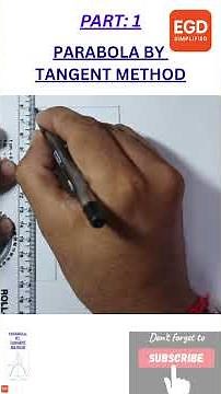 Parabola by Tangent Method ✏️ | Engineering Graphics (Part 1) #Shorts