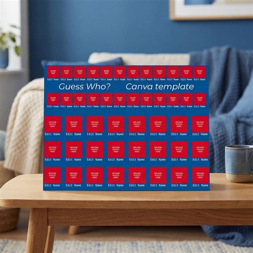 Guess Who 2.0 Board Canva Template, Custom Printable Game Board, Fully Editable Canva Template, DIY Guess Who Party Game, Digital PDF - Etsy UK