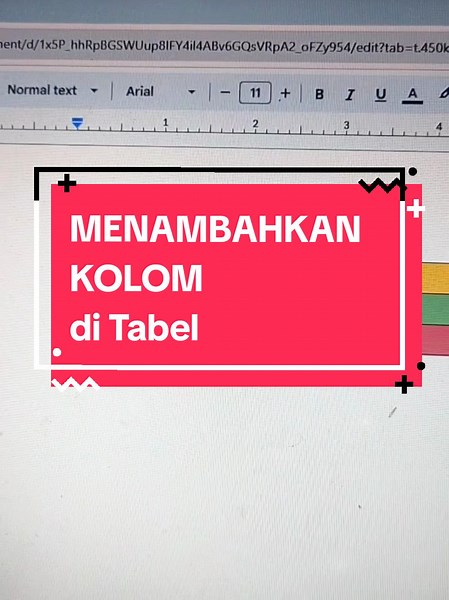 Cara Menambah Kolom di Tabel Google Docs