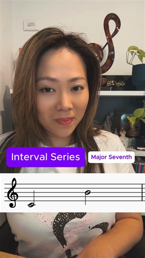 Let’s talk intervals! 🎶 An interval is the distance between two notes. To measure this distance, we use the major scale as our melodic ruler. If the interval exists naturally within the major scale (starting on the lower note), we refer to it as: • Major — for 2nds, 3rds, 6ths and 7ths • Perfect — for unison, 4ths, 5ths and octaves If the distance changes from the major scale, the interval quality adjusts to minor, diminished or augmented, depending on how the notes move. Today’s interval: Majo