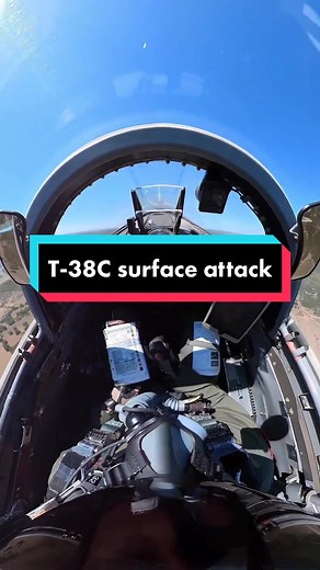 An USAF T-38C from the Randolph AFB doing a surface attack🧨 Credits: @fluxmechanics on IG #t38 #t38c #t38talon #t38ctalon #talon #surfaceattack