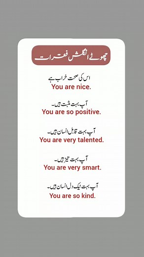 1.2M views · 8.5K reactions | Short English Sentences with Urdu...