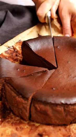 Christina Marsigliese - Food Scientist | Brownie Bottom Chocolate Basque Cheesecake will win anyone’s love ❤️ The recipe is in my site. | Instagram