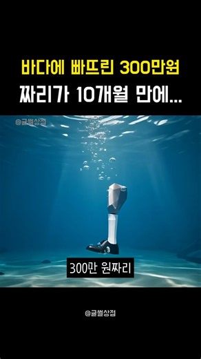 바다에 빠뜨린 300만원 짜리가 10개월 만에...