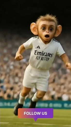 monkey playing football and win the trophy #viral #shorts #monkey