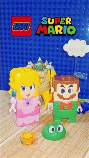 Lego Princess Peach and Lego Mario Frog want exchange return power suit up #lego #shorts #viral