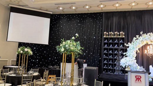 Black LED draping #decor #decoration #wedding #reception #draping #weddinddecoration #weddingrentals