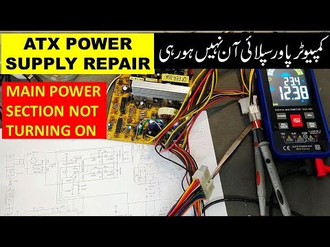 {522} How To Repair Computer ATX Power Supply - No Power On