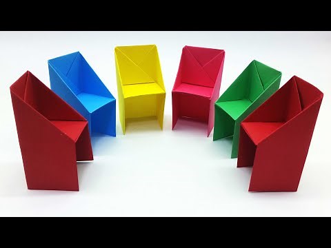 Easy Origami Chair Paper Chair Making Tutorial For School Project Paper Furniture Crafts