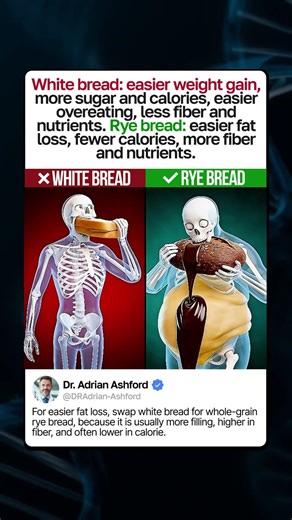 White Bread VS Rye Bread | What Happens Inside Your Body #facts #health #food