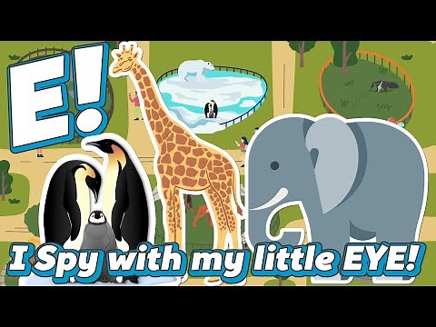 I Spy the Letter E at The Zoo! | Alphabet English Game for Kids