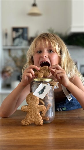 Boob to Food on Instagram: "need a good gift for a teacher? try making these gingerbread people! they are nut free so they make a great one for school lunch boxes too - and easy enough for your kids to make you 😉😉 recipe is in our book toddler to table but if you want it - comment ‘ginger’ and we will send it your way! 🌲"
