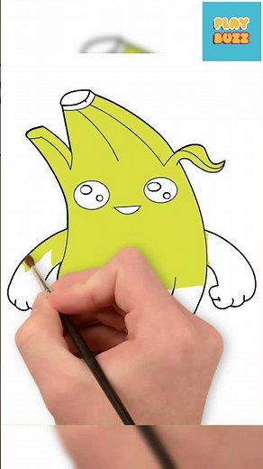 Art Tutorial for Gaming Enthusiasts! Drawing and Coloring Peely in Fortnite #shorts #fortniteart