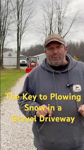 Building a Base for Plowing Snow on Gravel Driveways #snow #snowplowing #graveldriveway