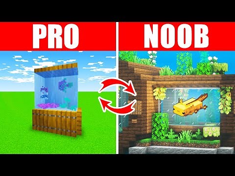 Minecraft NOOB vs. PRO: SWAPPED FISH TANK in Minecraft (Compilation)
