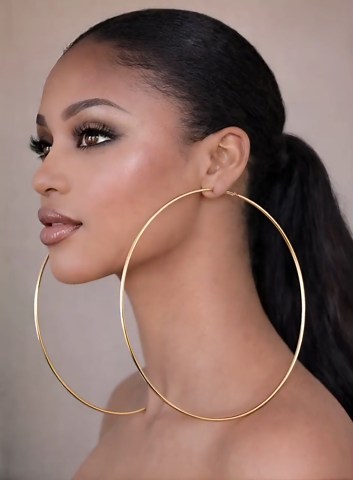 6 Inch Hoop Earrings – Oversized Giant Gold or Silver Tone Hoops – Bold Statement Large Wire Earrings - Go Big or Go Home!! - Etsy