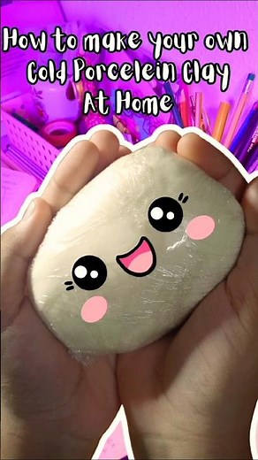 🎨✨Make Your Own Cold Porcelain Clay at Home!-No Baking,No Hassle!#clay#claymaking #coldporcelainclay