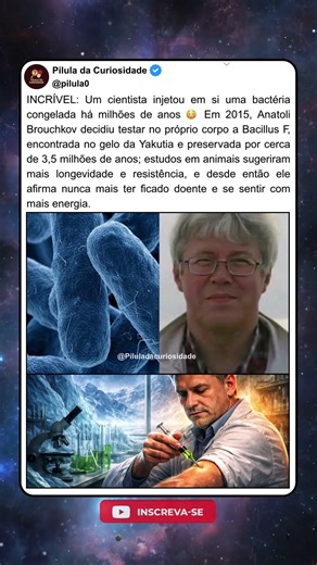 Ele testou no próprio corpo 😳 #Ciência #Mistério