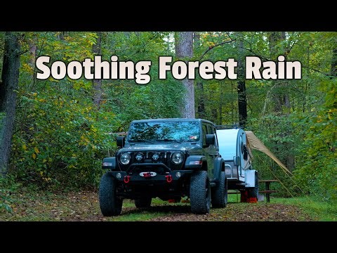 Cozy Fall Camping in the Rain | Jesse Owens State Park ASMR