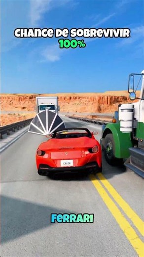¿Cuál carro adelanta al camión y sobrevive? #beamng #beamngdrive #game #juego #carros #car