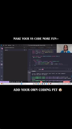 creatives_with_simran on Instagram: "Tired of a boring code editor?? Then try this 😀 #vscode #instagram #vscodepet #coder #softwaredeveloper"