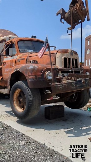4.6K views · 57 reactions | I found this International R-190 cement truck while out location scouting. It's part of a large outdoor sculpture collage a local artist is creating. I love the style of the big Rs and this one was actually in good shape. #antiquetractorlife #truck #trucks #cementmixer #ihtrucks #tractors #tractor #Internationalharvester #dieselpower #diesel #construction #cement | Antique Tractor Life | Facebook