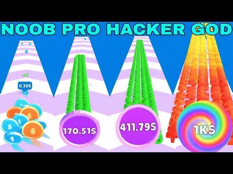 (Lv1-100)NOOB VS PRO VS HACKER VS GOD in Money Shoot Run