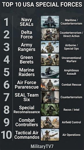 Top 10 USA Special Forces | Most Elite Military Units 2025 | MilitaryTV7