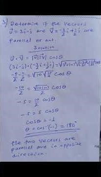 parallel and perpendicular vectors