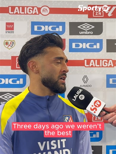 Nico González Reflects on Atlético Madrid's Performance