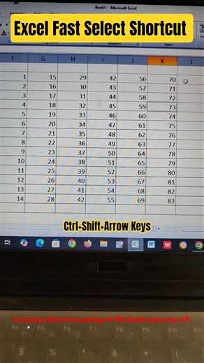 Excel Fast Select Shortcut | Ctrl + Shift + Arrow | Excel Trick