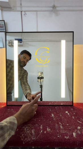 Luminary Edge — Black Back-Painted LED Mirror