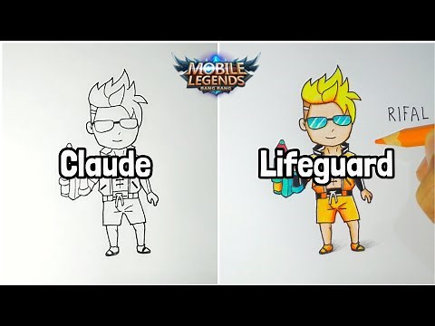 Cara Menggambar Claude Lifeguard Mobile Legends Chibi | How to draw Claude Chibi