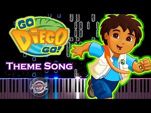 Go Diego Go Theme Song Piano Tutorial and Cover - Go Diego Theme Song Piano Tutorial