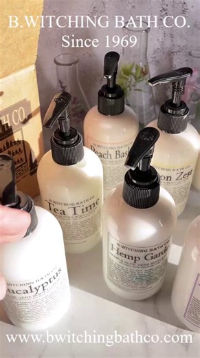 Since 1969 B.Witching Bath Co. has perfected the art of organic skin care formulation. Indulge in skin care products made with the best ingredients on earth. With a dedication to quality and craftsmanship, we have carefully curated a selection of products that nourish, protect, and elevate the beauty of your skin. Bewitching's award-winning hand and body lotion formulas are blended with organic essential oils, soybean oil, pure aloe vera, sunflower oil, shea butter, goat's milk protein and cocon