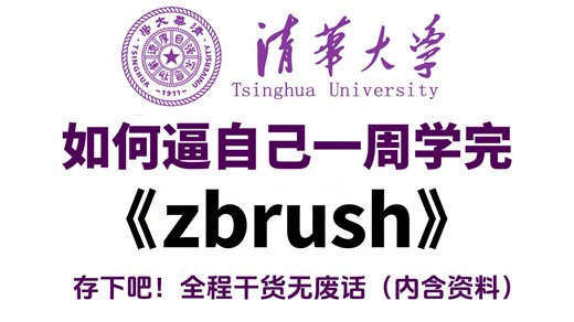 【全100集】目前B站最全最细的ZBrush零基础全套教程，2026最新版教程，包含所有干货！七天就能从小白到大神！少走99%的弯路！存下吧！很难找全的！