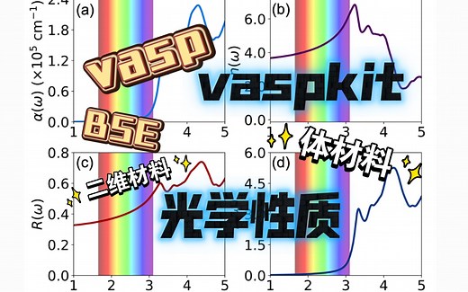 vaspkit计算材料光学性质gw bse【凝聚态计算入门】-ksyTacolar-ksyTacolar-哔哩哔哩视频