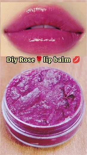 DIY Rose Lip Balm for Naturally Pink, Soft & Glowing Lips 💋#shorts #trending