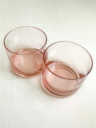 Vintage Libbey Pink Old Fashioned Rocks Glasses Metropolitan Plum Cocktail Drinking Glasses - Etsy