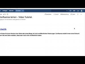 Entwürfe finden - Atlassian Confluence lernen #80