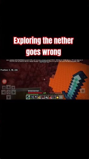 Exploring the nether goes wrong #minecraft #nether #minecraftpe #minecraftshorts #minecraftnether