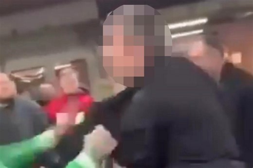 Shocking moment football hooligan HEADBUTTS rival fan in sick attack