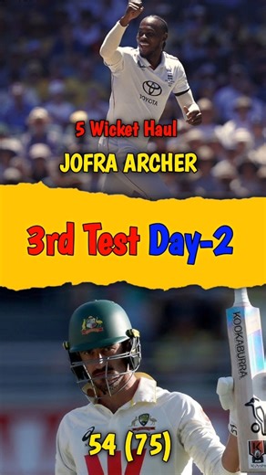 Ashes 3rd test day-2 Archer 5 wickets 🥶 #shorts #ashestest