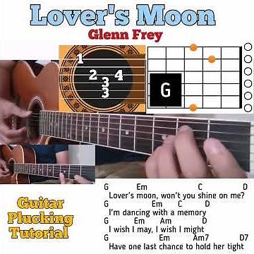 Lover's Moon - Glenn Frey guitar chords and lyrics with plucking tutorial
