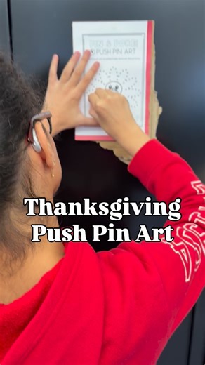 This push-pin art activity is more than just making holes—it’s a serious strengthening challenge! Holding the picture vertically against the wall means my student is working hard to keep their arms up while simultaneously focusing on that push-in action. Talk about bilateral coordination and shoulder stability! Great work pushing through the challenge! 👏 #thanksgiving #missjaimeot #occupationaltherapy #schoolbasedot #pediatricot | Miss Jaime, O.T.