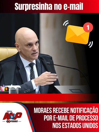 GIRO DA NOTÍCIA | Surpresinha no e-mail Estados Unidos – O advogado norte-americano Martin De Luca, representante da plataforma Rumble e da Trump Media & Technology Group, afirmou nesta segunda-feira (25), que o ministro Alexandre de Moraes, do Supremo Tribunal Federal, foi oficialmente notificado por e-mail sobre o processo judicial movido contra ele nos Estados Unidos. Segundo o advogado, a medida ocorreu após autorização da Justiça Federal da Flórida. As empresas norte-americanas acionaram a 