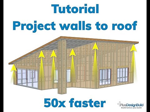 Project multiple walls to roof for sloping and Skillion roofs creation and framing.